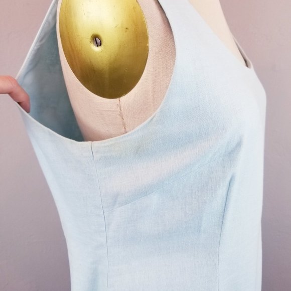 Jessica Howard Mint Linen Sheath Dress with Embroidered Jacket Women's Size 14 - Picture 10 of 12